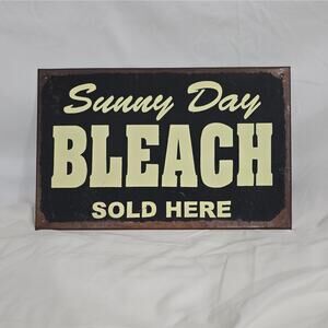 Sunny Day Bleach Sold Here Metal Wall Sign, Laundry Decor